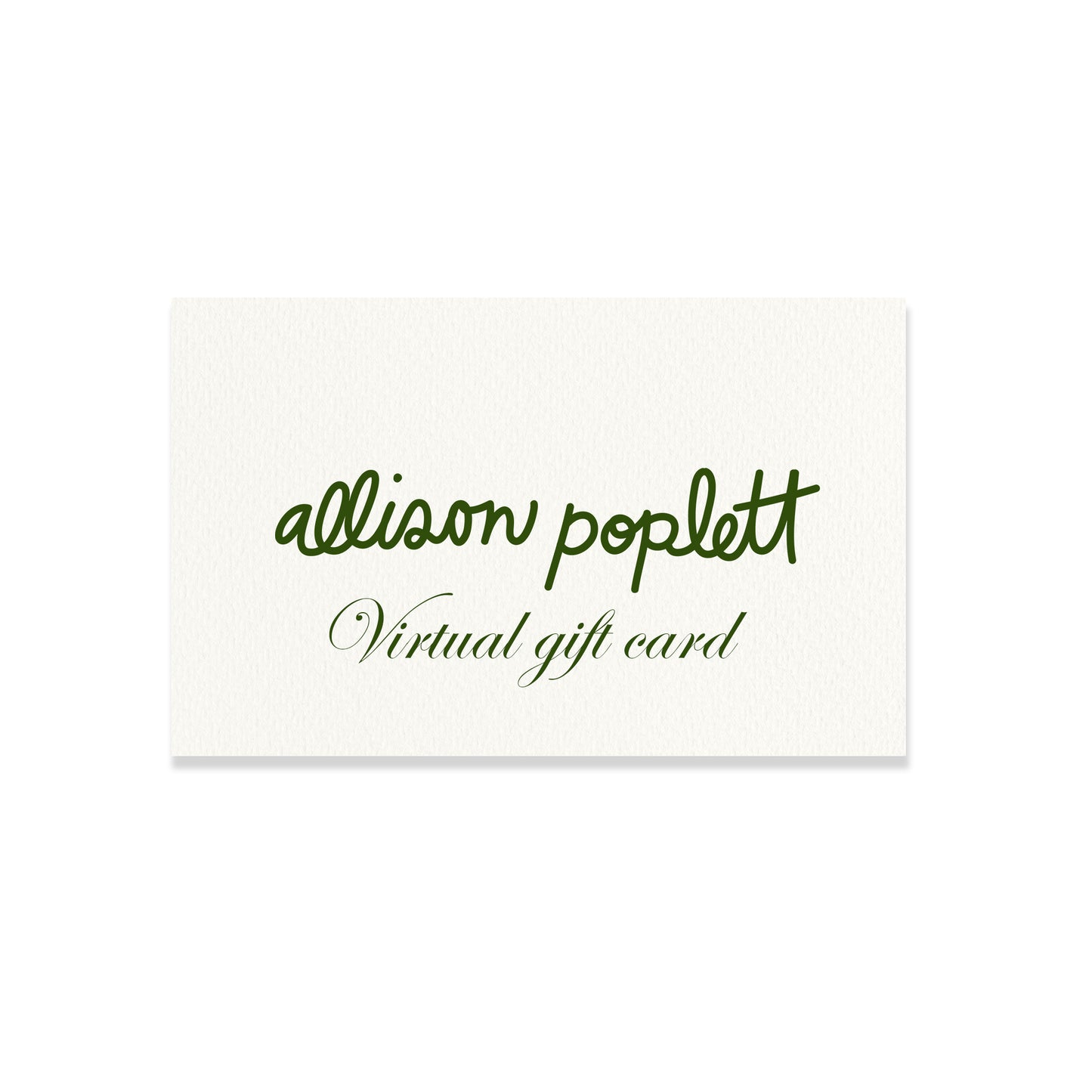 Virtual Gift Card