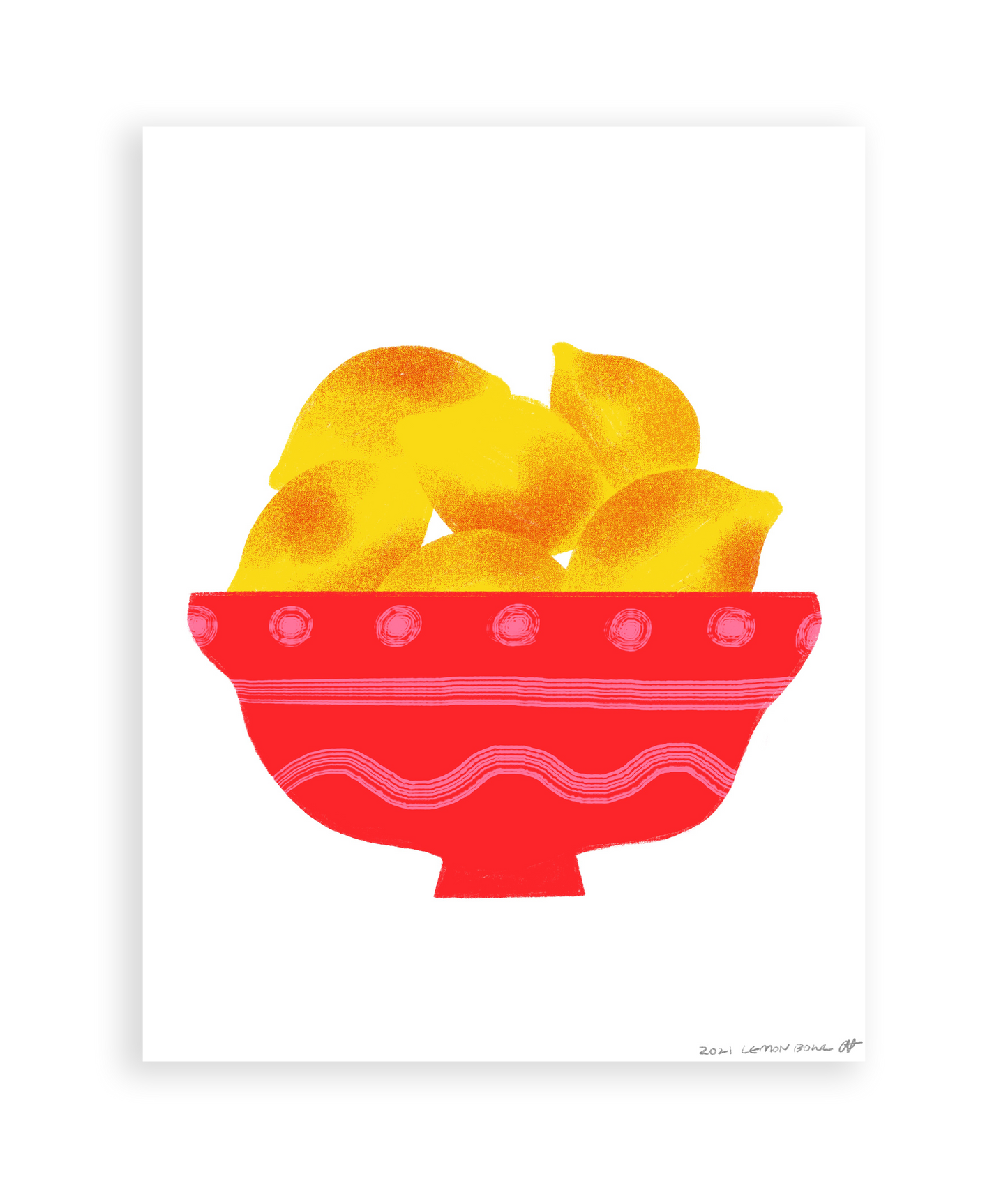 Lemon Bowl Art Print