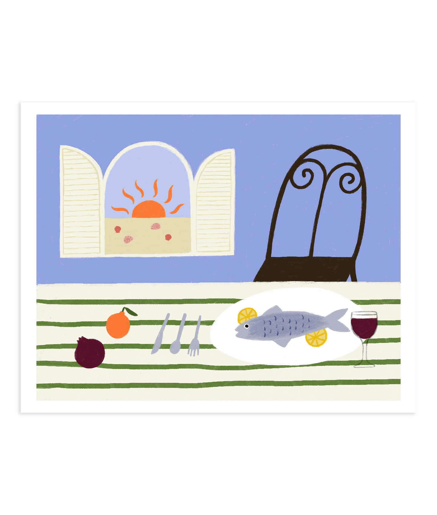 Pesce e Limone Art Print