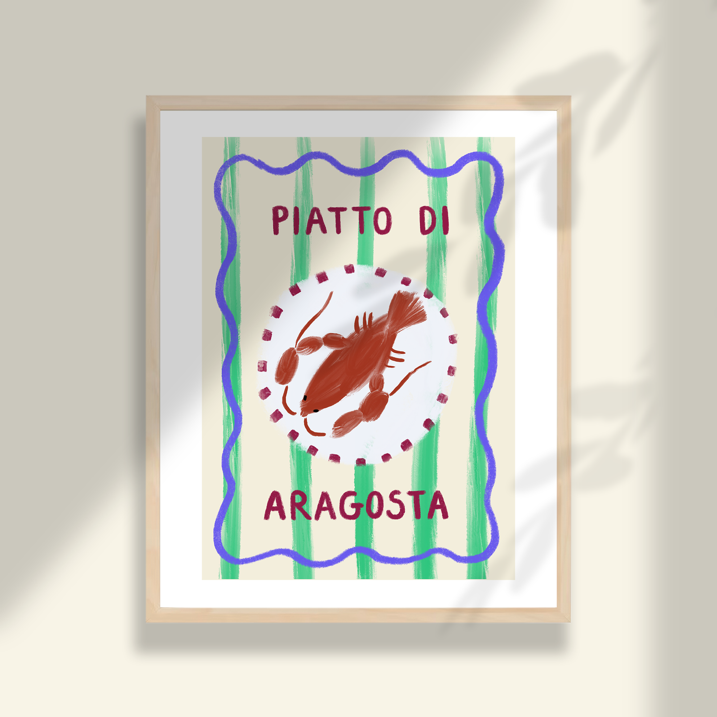 Piatto di Aragosta Art Print