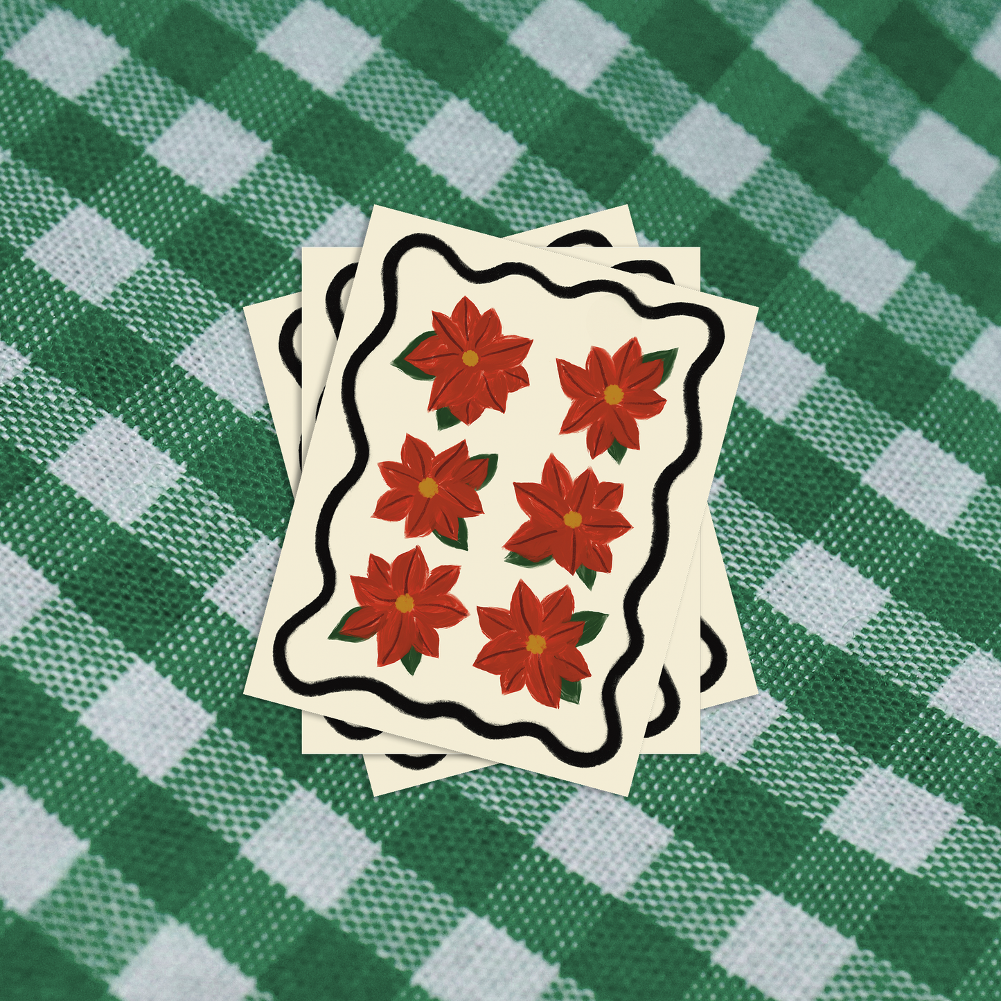 Poinsettia Greeting Card