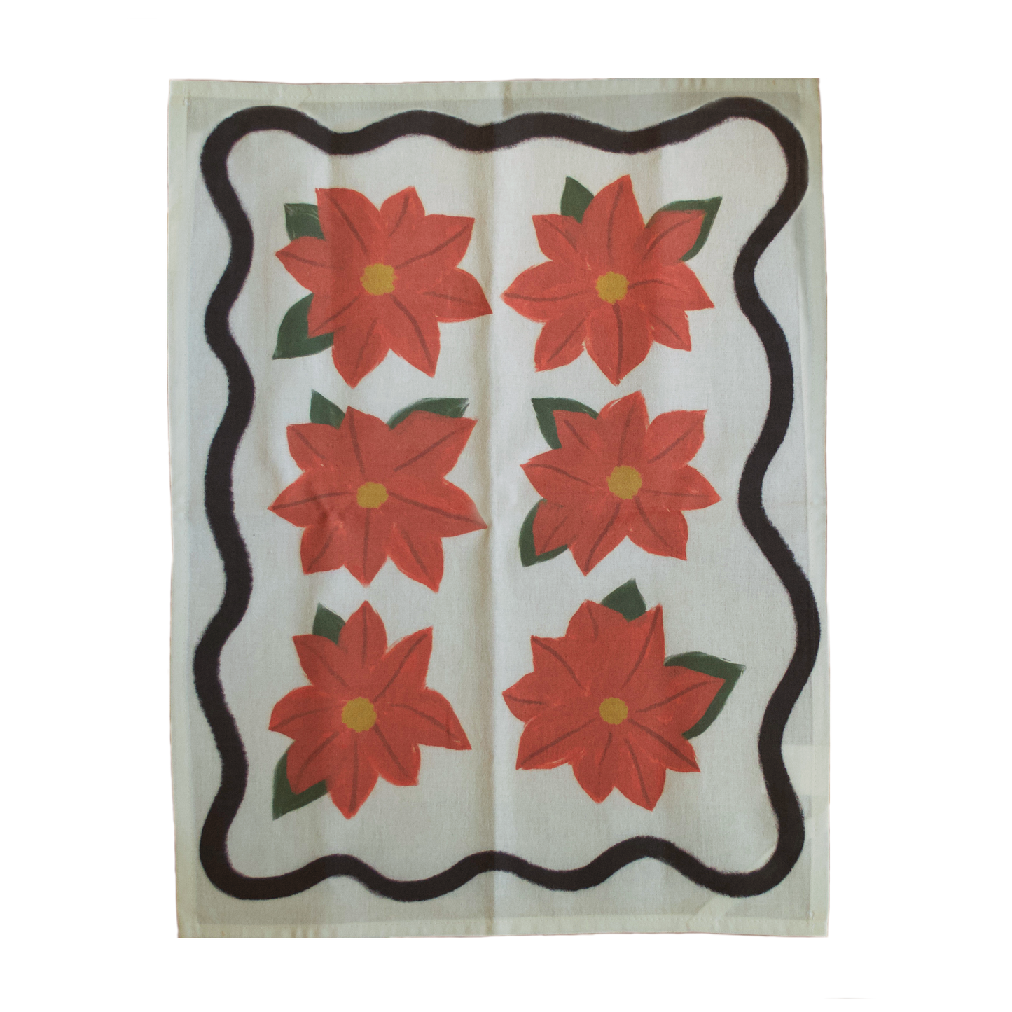 Poinsettia Tea Towel