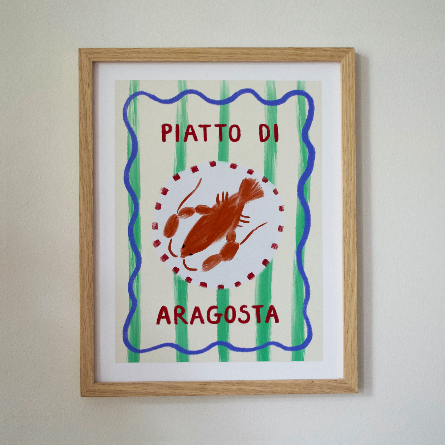 Piatto di Aragosta Art Print