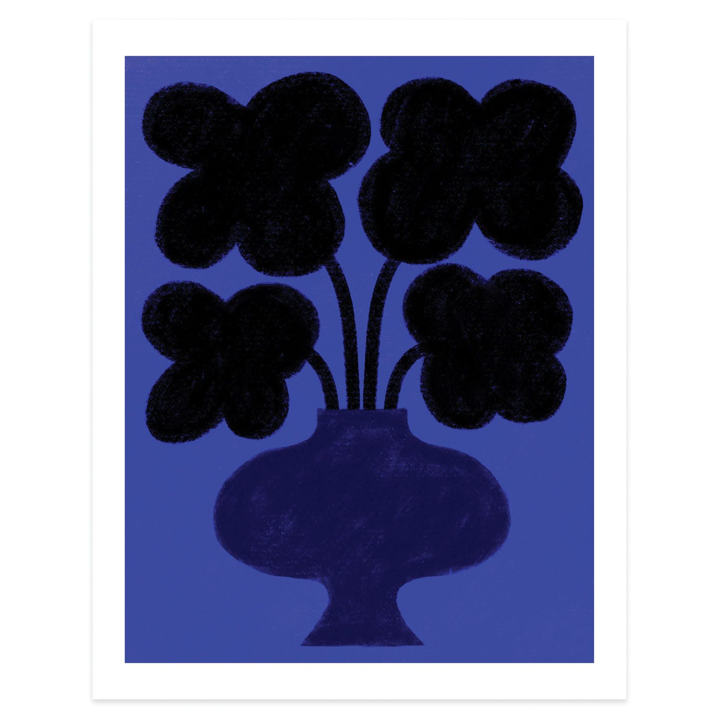 Black and Blue Art Print
