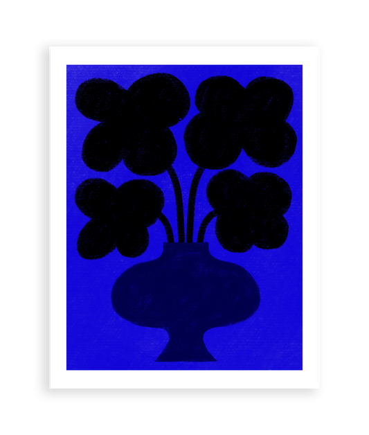 Black and Blue Art Print