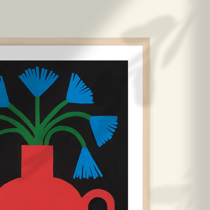Blue Flowers Art Print