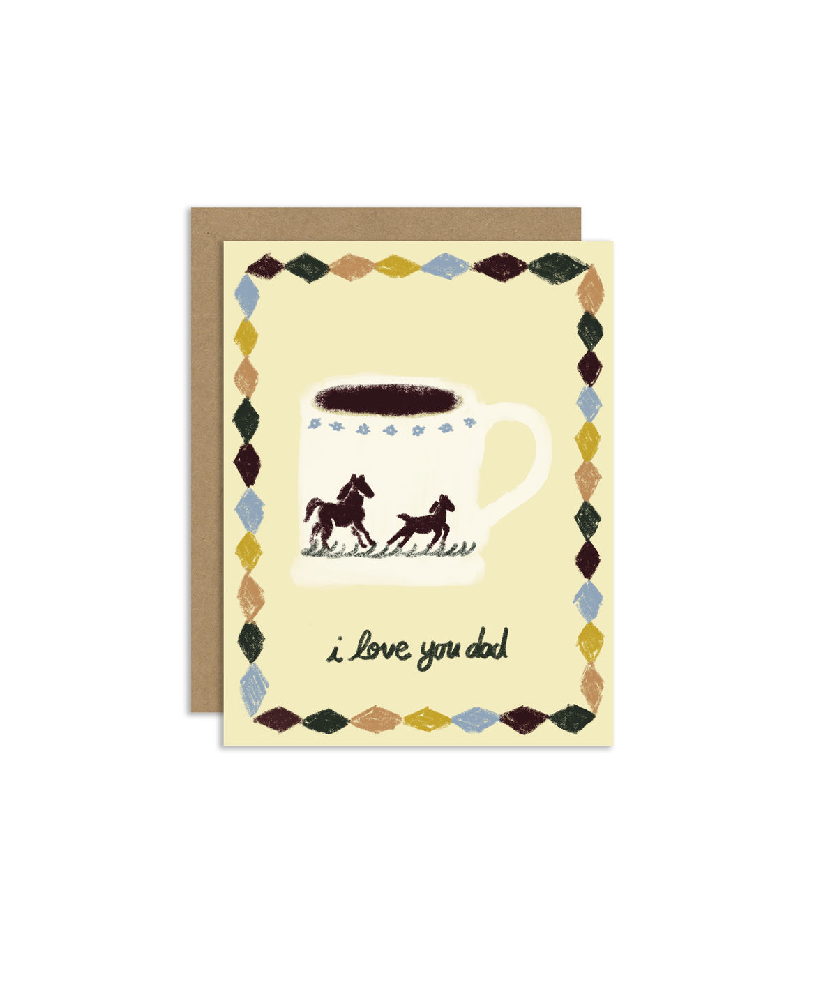 Father's Day Horse Mug Greeting Card