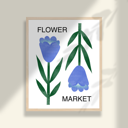 Flower Market Art Print