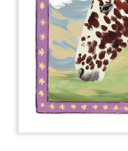 Horse and Stars Art Print
