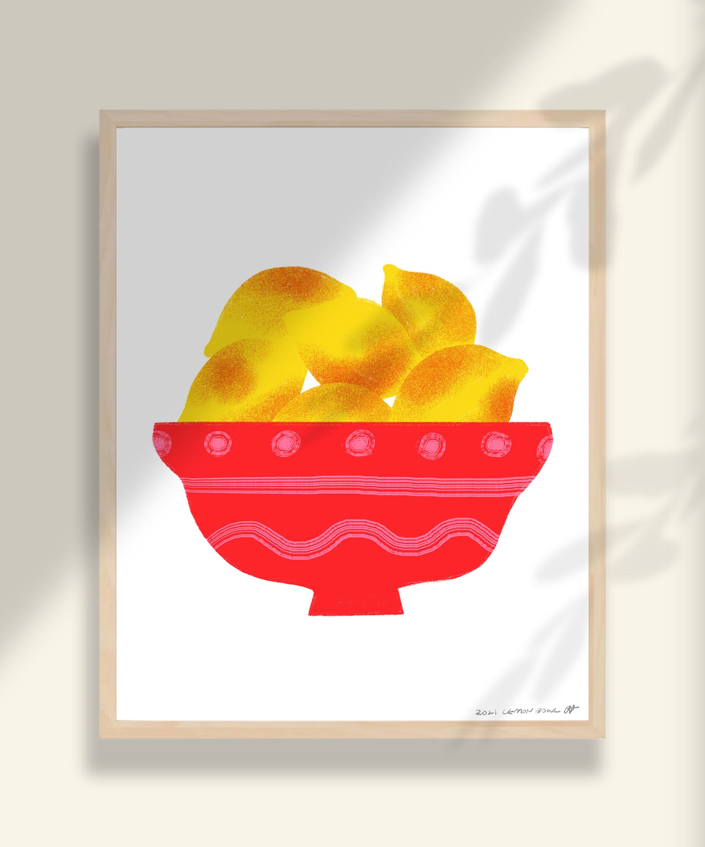Lemon Bowl Art Print