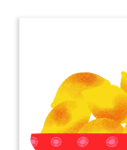 Lemon Bowl Art Print