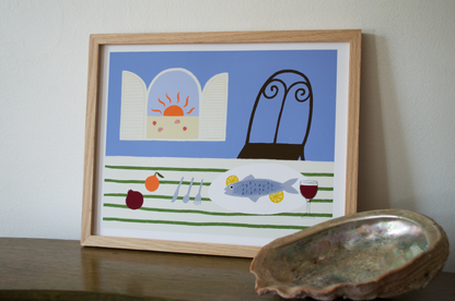 Pesce e Limone Art Print