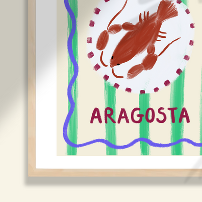 Piatto di Aragosta Art Print