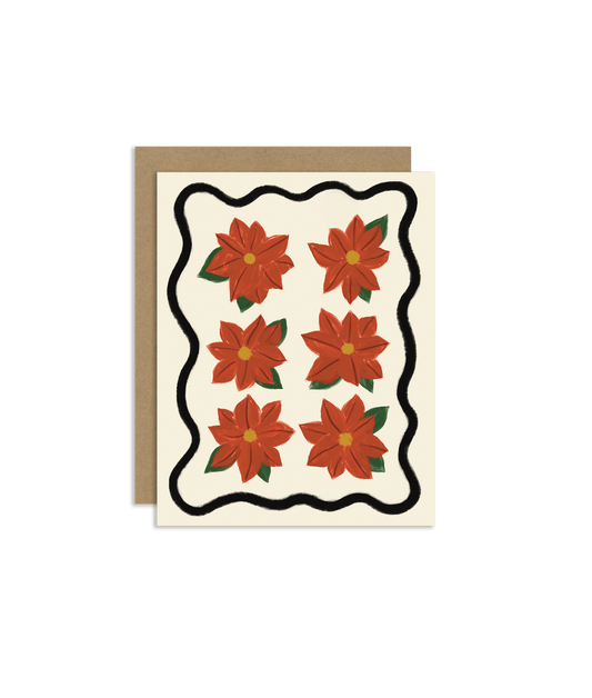 Poinsettia Greeting Card