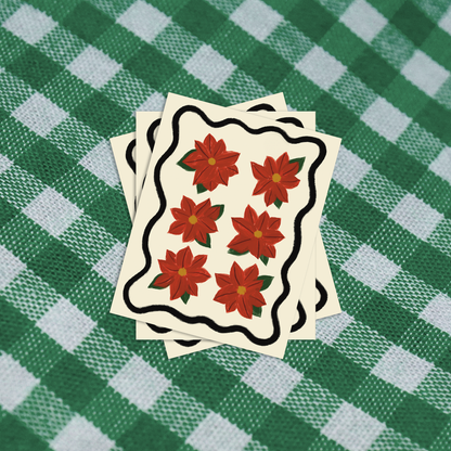 Poinsettia Greeting Card