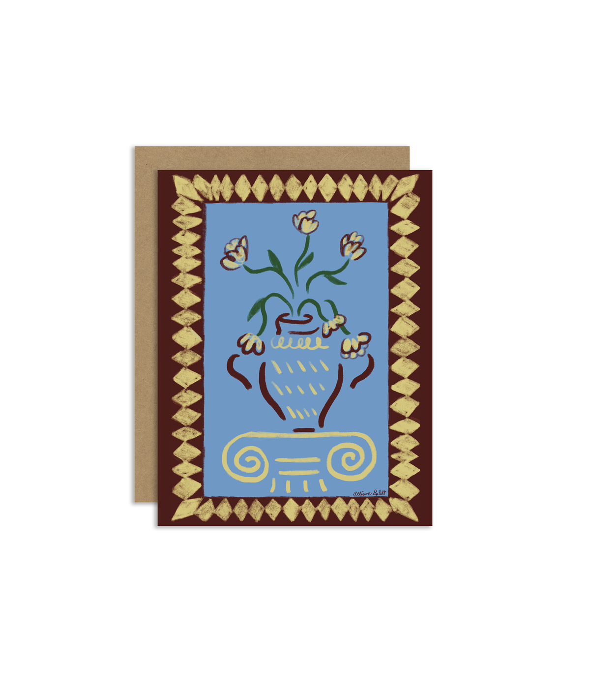 Vase & Column Greeting Card