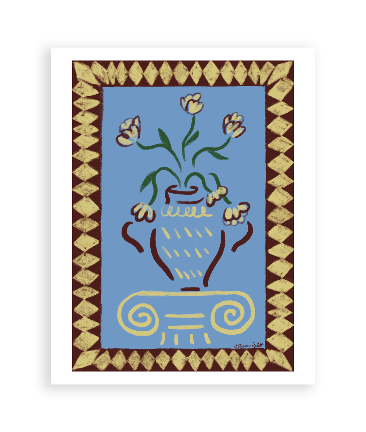Vase & Column Art Print